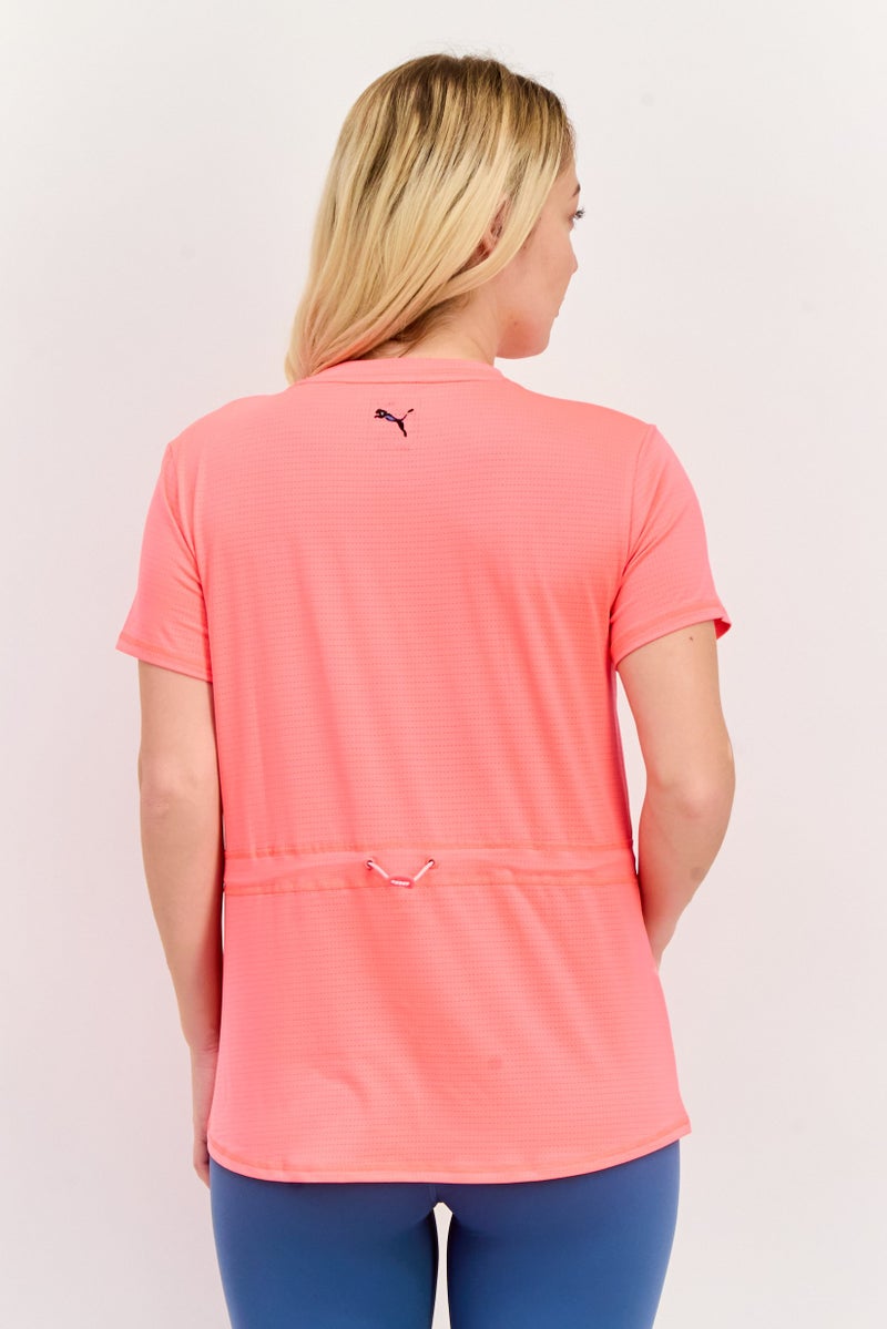 PUMA Women Sportswear Fit Short Sleeve Training Top, Coral - Image 2