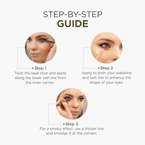 Oshea Colors Mesmeric Waterproof & Smudgeproof Matte Eye Defining Kajal | Intense Pigmentation, 12 Hrs Long Lasting with Quick Drying Formula (Black) - Image 3