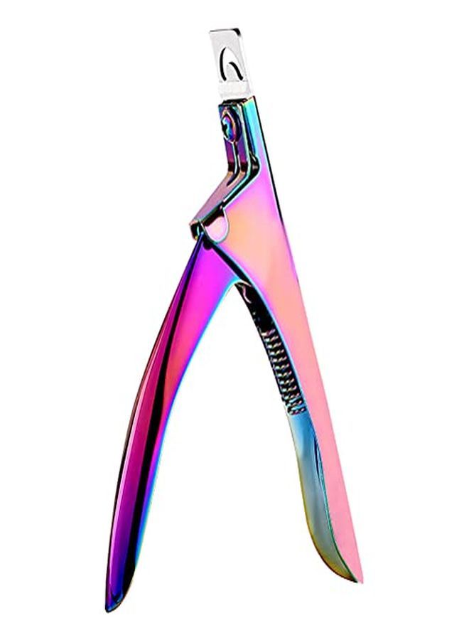 SUMAJU Sional Acrylic False Nail Clippers For Acrylic Nails Rainbow Nail Tip Cutter Nail Manicure Tool For Salon Home Nail Art  - Image 1