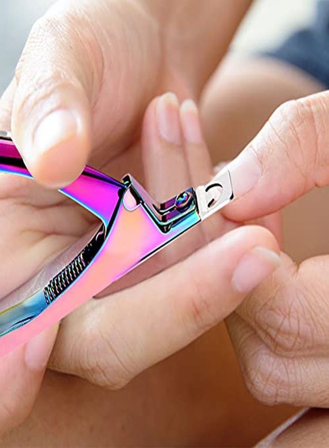 SUMAJU Sional Acrylic False Nail Clippers For Acrylic Nails Rainbow Nail Tip Cutter Nail Manicure Tool For Salon Home Nail Art  - Image 5