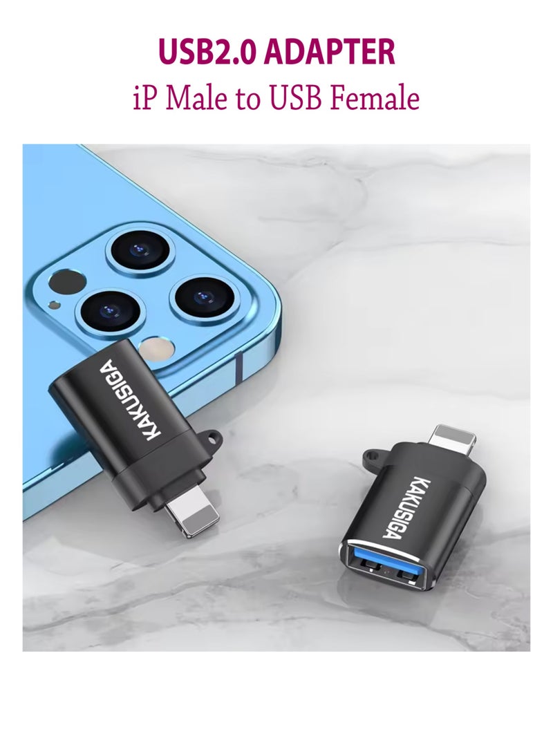 KAKUSIGA iPhone Male to USB Female OTG Adapter - Black  - Image 1