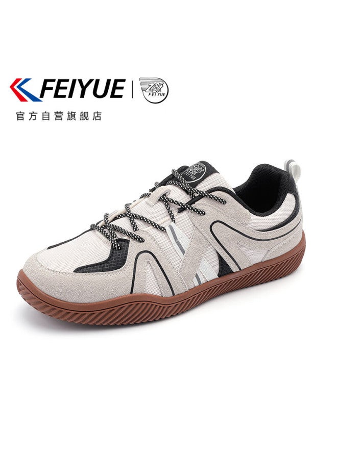 Feiyue Official Men's Training Shoes Spring New Casual Lightweight Sneakers For Men Gray Light Beige Black Size 39