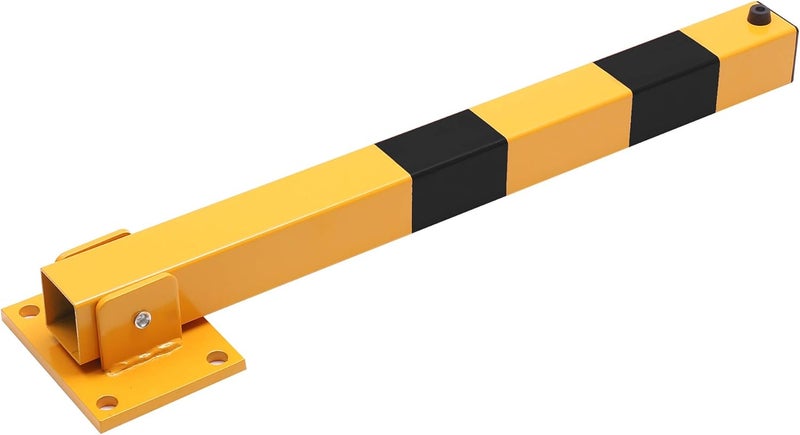 TOPWAY Lockable Fold Down Car Parking Barrier Post - Yellow and Black, 60cm Height - Image 4