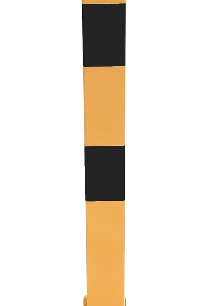 TOPWAY Lockable Fold Down Car Parking Barrier Post - Yellow and Black, 60cm Height - Image 2