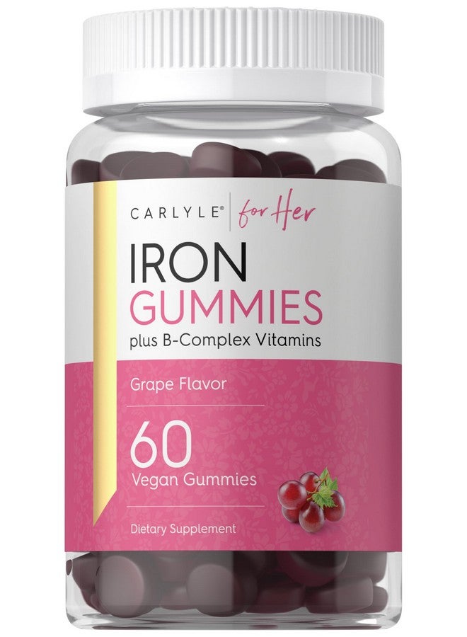 Carlyle جوارب كارلايل الحديدية | مع فيتامينات ب المركب | 60 جواهر نباتية | نكهة العنب | مكمل خالي من الكائنات المعدلة وراثيًا وخالي من الغلوتين - Image 1