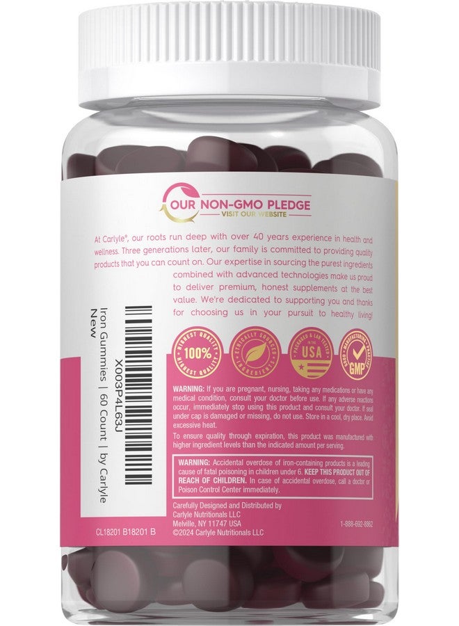 Carlyle جوارب كارلايل الحديدية | مع فيتامينات ب المركب | 60 جواهر نباتية | نكهة العنب | مكمل خالي من الكائنات المعدلة وراثيًا وخالي من الغلوتين - Image 3
