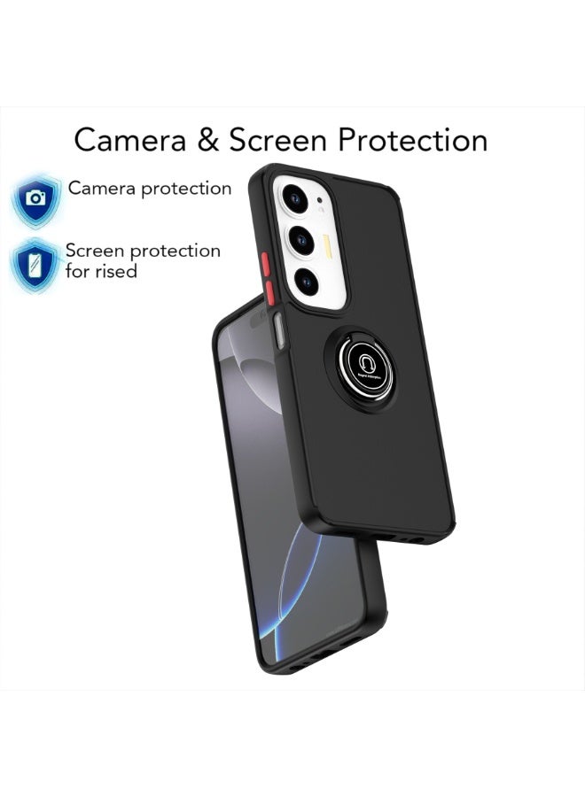 general Case for Vivo Y19s Case Cover Metal Ring Holder Grip Kickstand Car Magnetic Mount Shockproof Matte Hard Back Bumper Case for Vivo Y19s 5G - Image 2