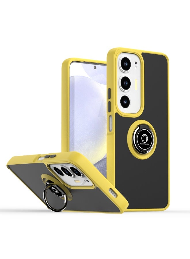 general Case for Vivo Y19s Case Cover Metal Ring Holder Grip Kickstand Car Magnetic Mount Shockproof Matte Hard Back Bumper Case for Vivo Y19s 5G - Image 1