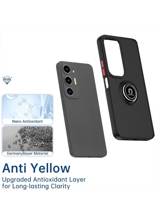 general Case for Vivo Y19s Case Cover Metal Ring Holder Grip Kickstand Car Magnetic Mount Shockproof Matte Hard Back Bumper Case for Vivo Y19s 5G - Image 3