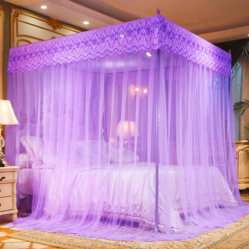 New Palace Floor-To-Floor Mosquito Net Three-Door 1.5M Encryption Anti-Mosquito Net Yarn Bold Bracket Home - Image 4