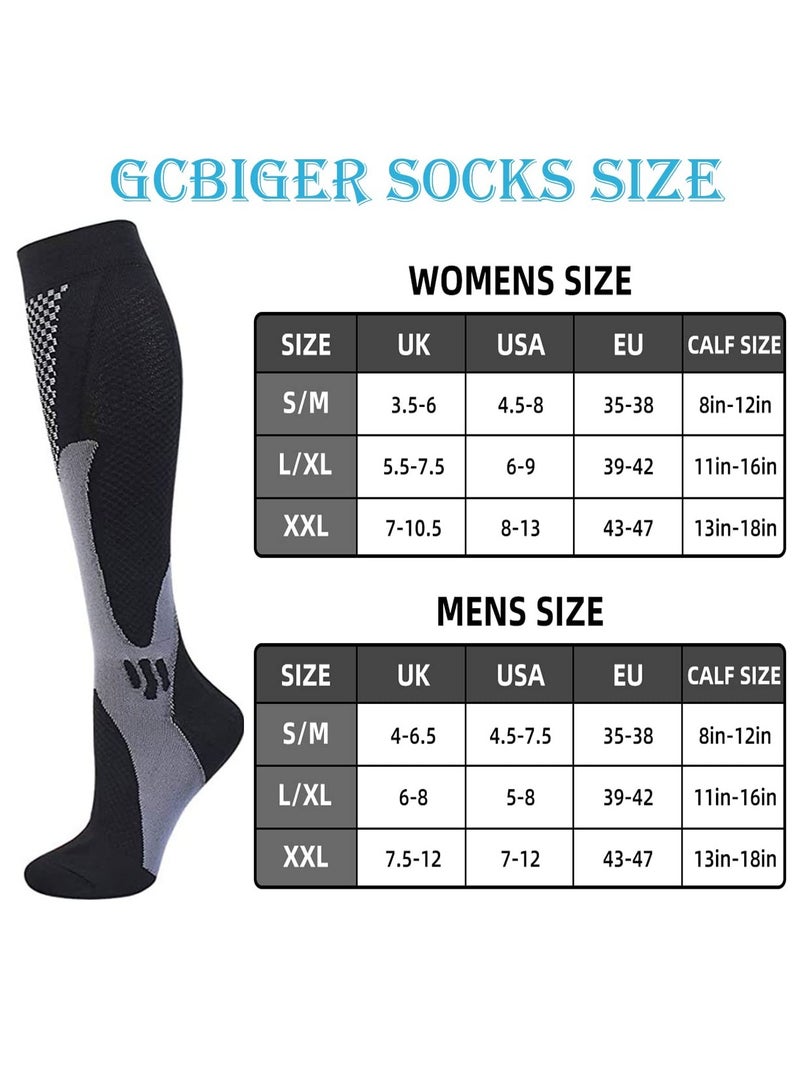 KASTWAVE جوارب ضغط (3 أزواج) للرجال للدورة الدموية 20-30 مم زئبقي جوارب ضغط طبية للنساء للتمريض - Image 4