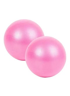 Generic 2-Piece Pilates Ball, Exercise Ball, Yoga Ball, Mini Gym Ball Soft Ball, for Yoga, Pilates, Gymnastics & Fitness, Core Training and Physical Therapy 25cm Pink  - Image 1