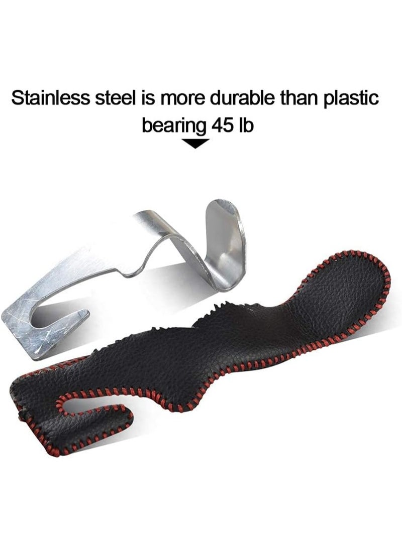 Leather Car Seat Headrest Hook for Handbag, Groceries & Hat – Single Piece Car Organizer Hook - Image 4