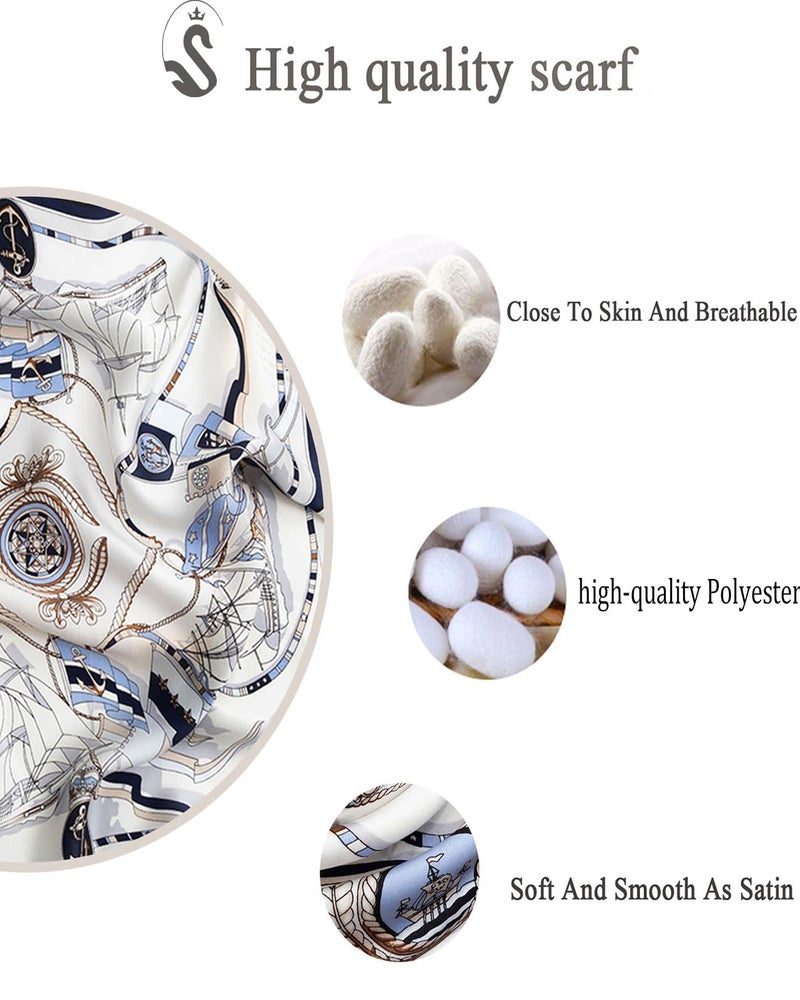 Saiusloa Neck Scarf For Womens Silky Head Scarves Hair Bandanas Square Scarf Fashion Accessories lightweight 27.5 * 27.5inch-17 - Image 5