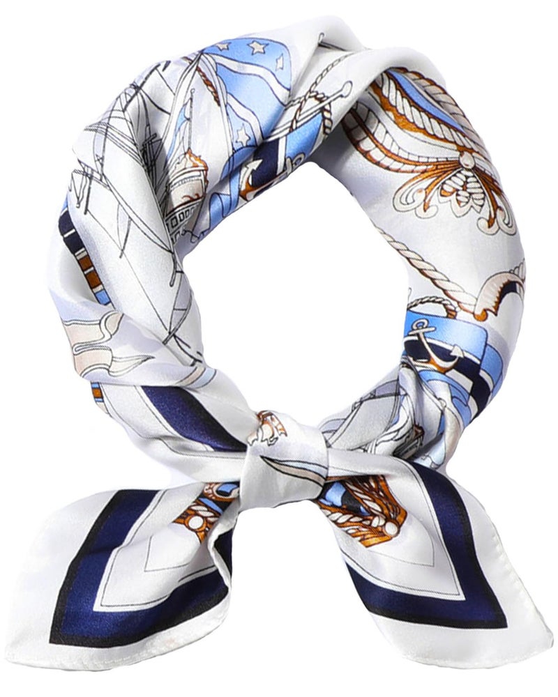 Saiusloa Neck Scarf For Womens Silky Head Scarves Hair Bandanas Square Scarf Fashion Accessories lightweight 27.5 * 27.5inch-17 - Image 1