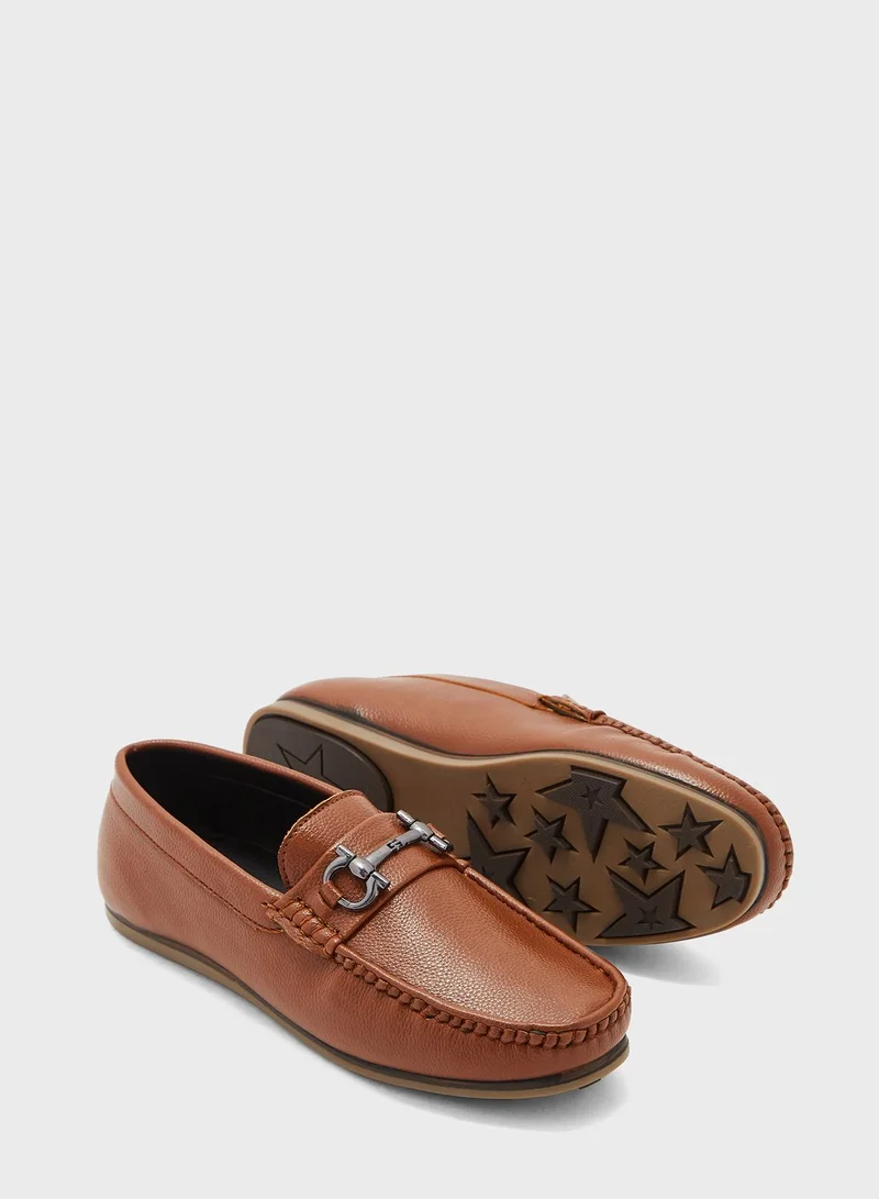 Robert Wood Trim Detail Loafers