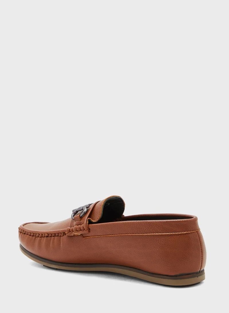 Robert Wood Trim Detail Loafers