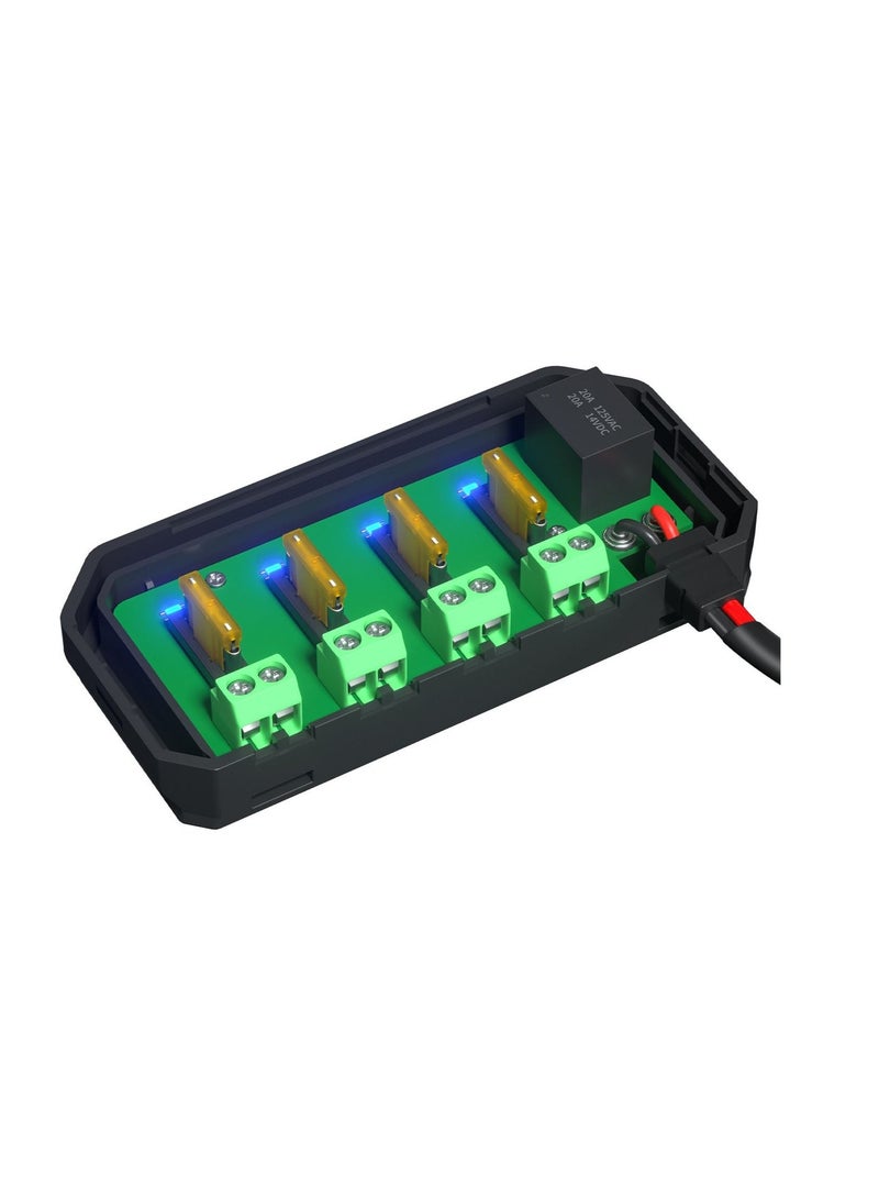 MUNTAQI 12V Universal Automotive Moto Fuse Box with 20A Capacity, LED Indicator Light, and Heat-resistant Fuse Holder for Cars and Motorcycles. - Image 3