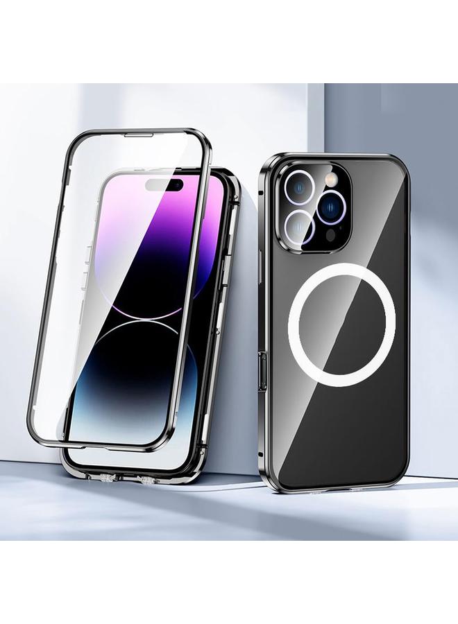 اس-توب جراب لهاتف iPhone 15 Pro 360 كامل الجسم مغناطيسي غير لامع MagSafe جراب هاتف - Image 2