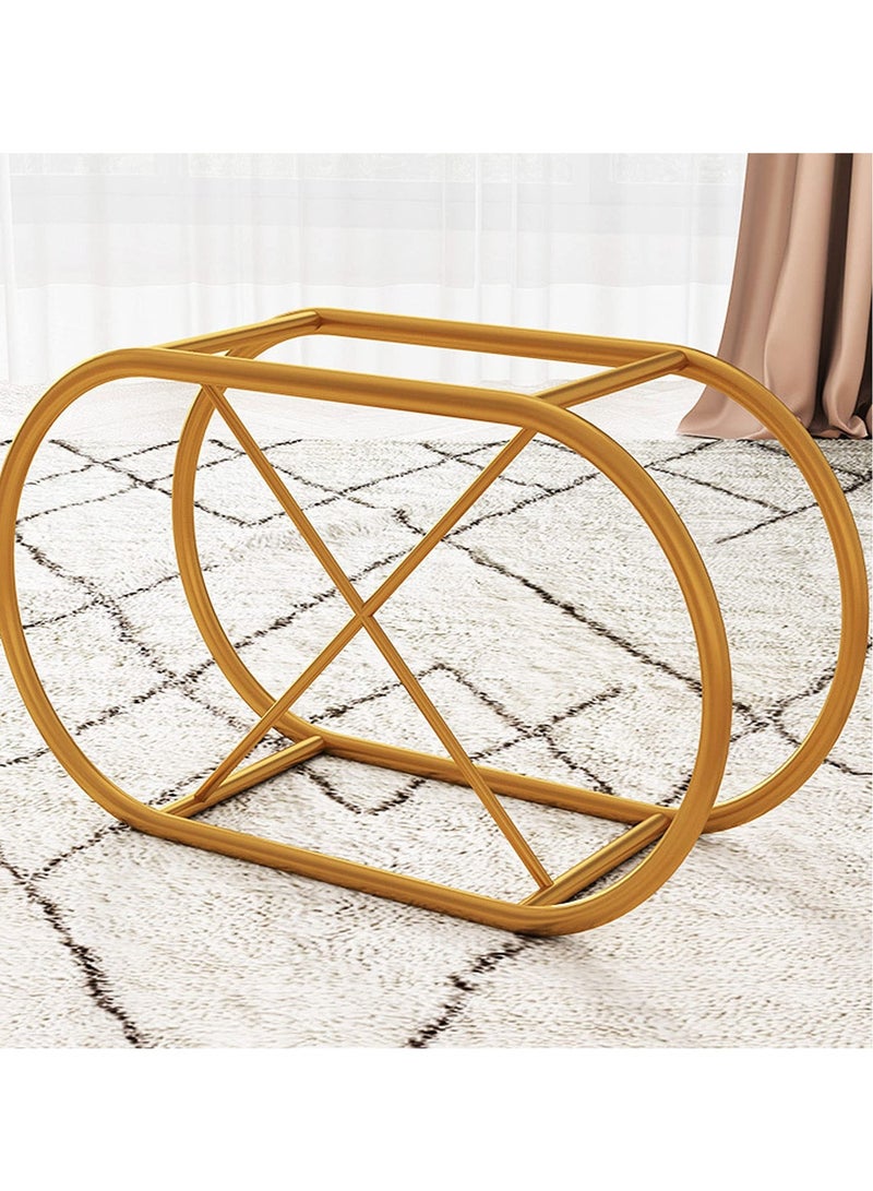 Arabest Makeup Chair Gold Metal Legs Velvet Ottoman Vanity Stool - Modern Cozy Upholstered Chair for Makeup Room, Living Room Home Decor, Small Foot Rest - Image 5