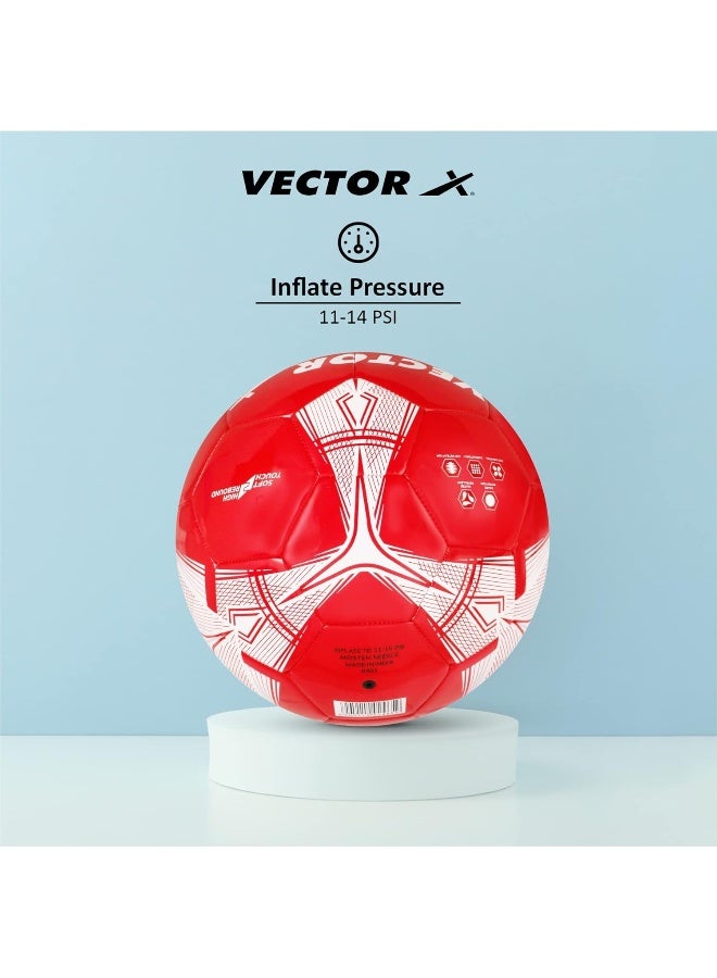 Vector X Venus Football – Size 5, Red/White, Durable Soccer Ball for Training & Match Play - Image 4