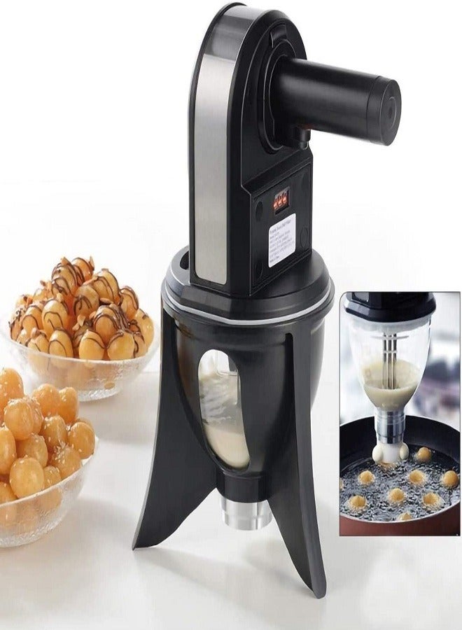 ماكينة صنع الزلابية الحلوة الكهربائية الأوتوماتيكية/صانع اللقيمات، ماكينة لقمة القاضي واللقيمات، صانع كرات الحلوى المحمولة - Image 1