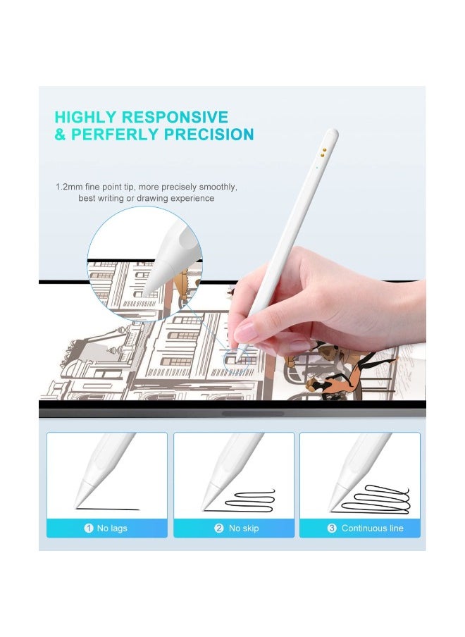 Generic - Premium Apple Pencil Alternative for iPad 2018-2023: Palm Rejection, Magnetic Design, Tilt Sensitivity Long Battery Life, USB C Charging Stylus for Drawing and Creative Work - Image 1