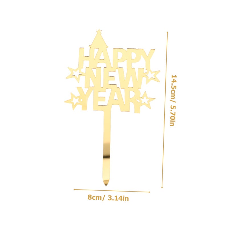 Reusable Year Cake Toppers Decorations 10pcs Cupcake Picks for Happy Year Party - Image 3