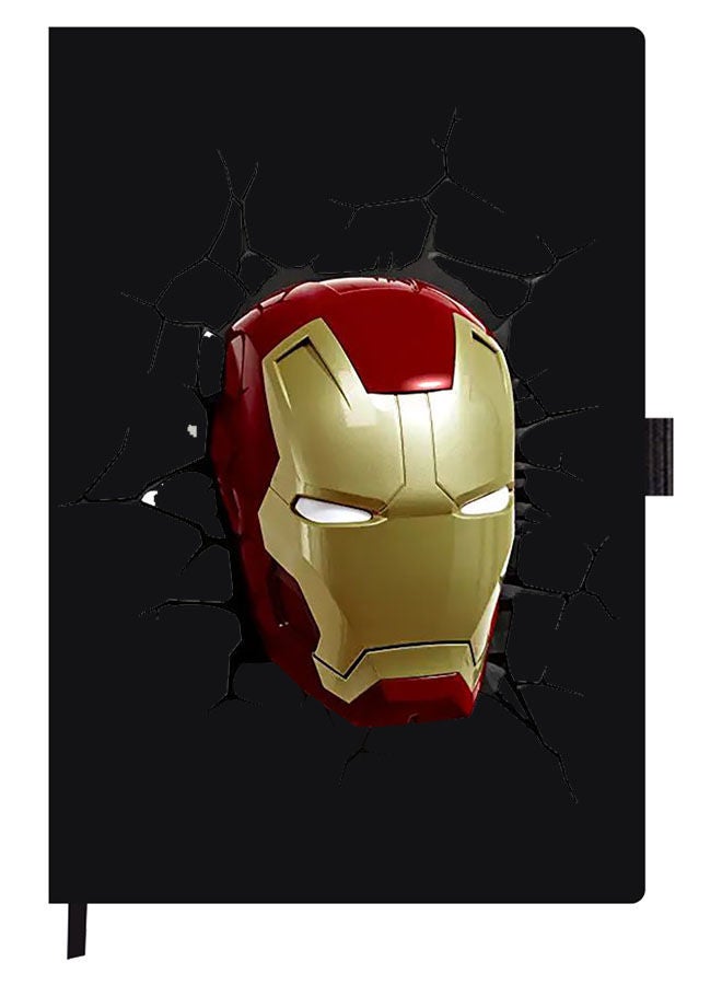 Theodor Designer A5 Thick Black Hardcover Notebook Iron Man - Image 1