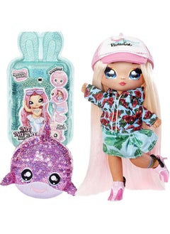 Na! Na! Na! Surprise Na! Na! Na! Surprise MGA Entertainment Na Na Na Surprise 2-in-1 Fashion Doll and Sparkly Sequined Purse Sparkle Series Krysta Splash, 7.5inch Surfer Doll (573760EUCALT)  - Image 1