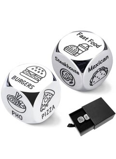 GMORO 2 Pcs Food Dice Game,Valentines Day Gifts for Him Multiple Food Choice Dice,Boyfriend Girlfriend Wedding Anniversary Engagement or Birthday Gifts  - Image 1