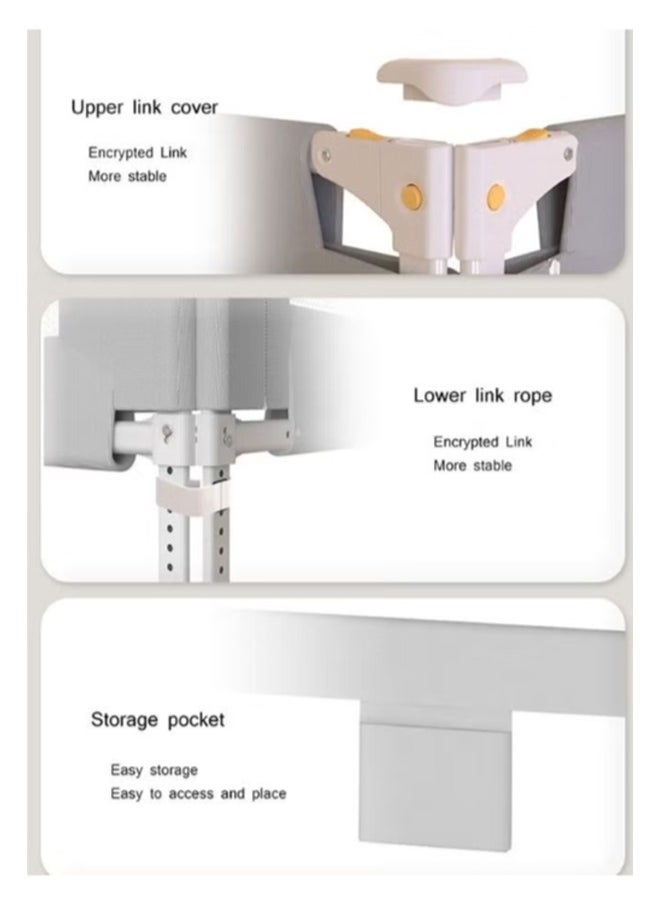 ZCM-HAPPY - Crib guardrail Portable safety foldable adjustable height fall protection guardrail Toddler bed rail single side 180cm - Image 1