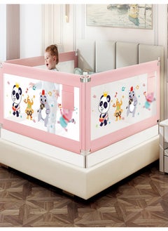 ZCM-HAPPY Crib guardrail Portable safety foldable adjustable height fall protection guardrail Toddler bed rail single side 180cm  - Image 2
