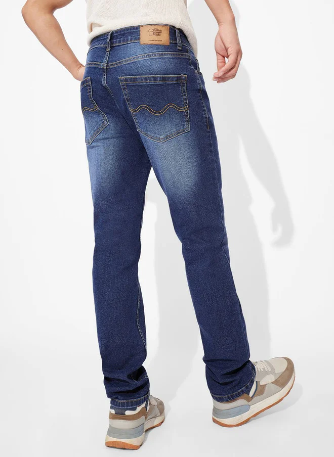 The Souled Store  The Souled Store Men Slim Fit Denim Blue Jeans  | Best Price UAE