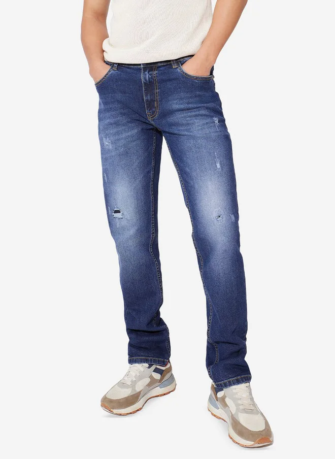 The Souled Store  The Souled Store Men Slim Fit Denim Blue Jeans  | Best Price UAE