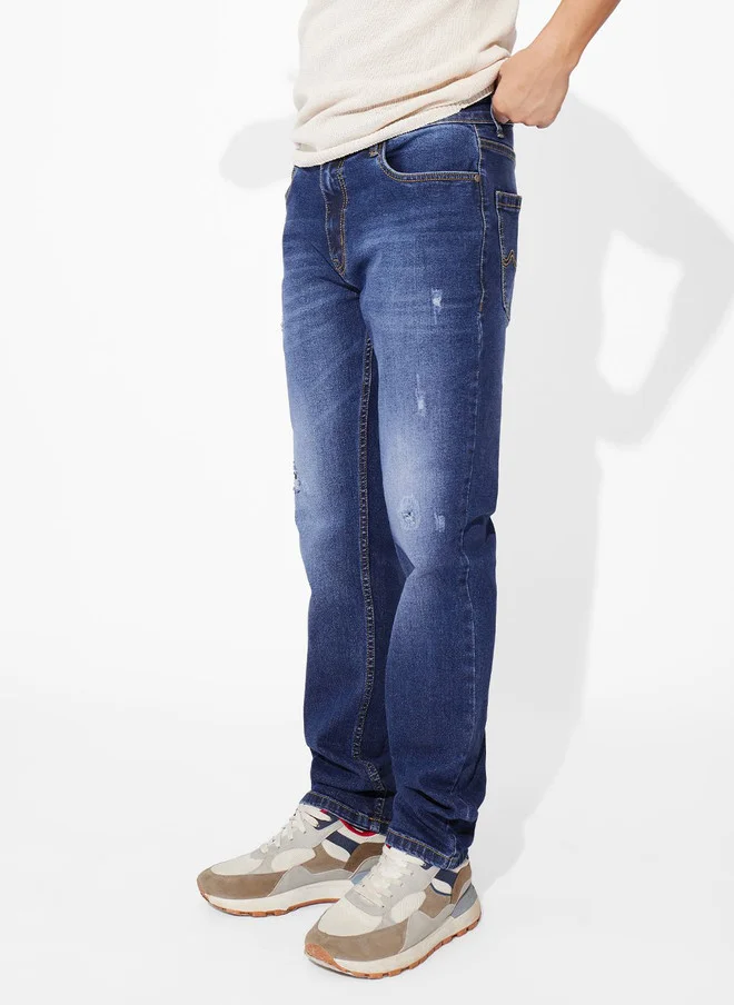 The Souled Store  The Souled Store Men Slim Fit Denim Blue Jeans  | Best Price UAE
