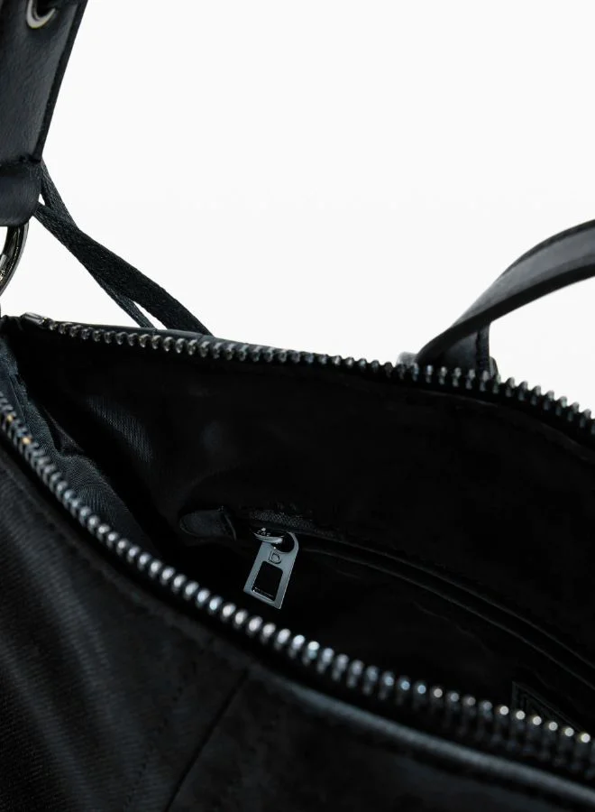 DESIGUAL Small corset-effect leather backpack