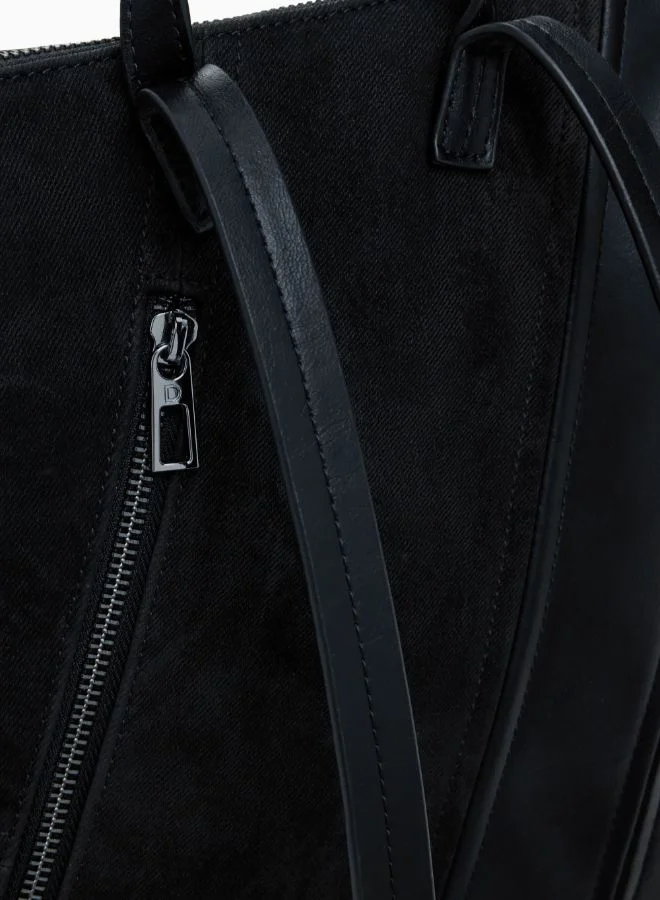 DESIGUAL Small corset-effect leather backpack
