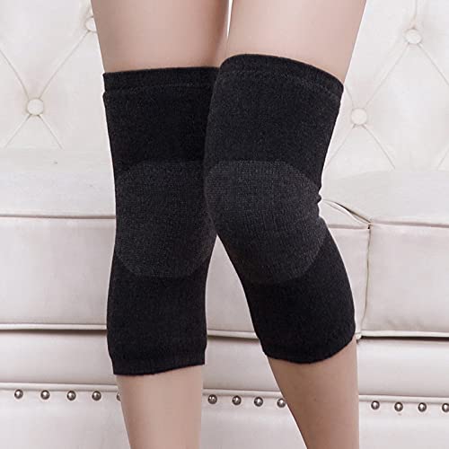 PURFUN Men Women Thick Wool Leg Warmers Winter Thermal Faux Fur Paded Rheumatic Arthritis Knee Braces Leggings Leg Sleeves Windproof Ski Cycling Running Long Knee Pad Wraps Leg Support Protecor - Image 5