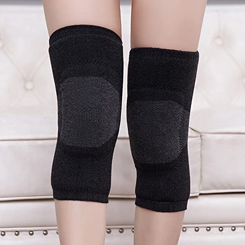 PURFUN Men Women Thick Wool Leg Warmers Winter Thermal Faux Fur Paded Rheumatic Arthritis Knee Braces Leggings Leg Sleeves Windproof Ski Cycling Running Long Knee Pad Wraps Leg Support Protecor - Image 4