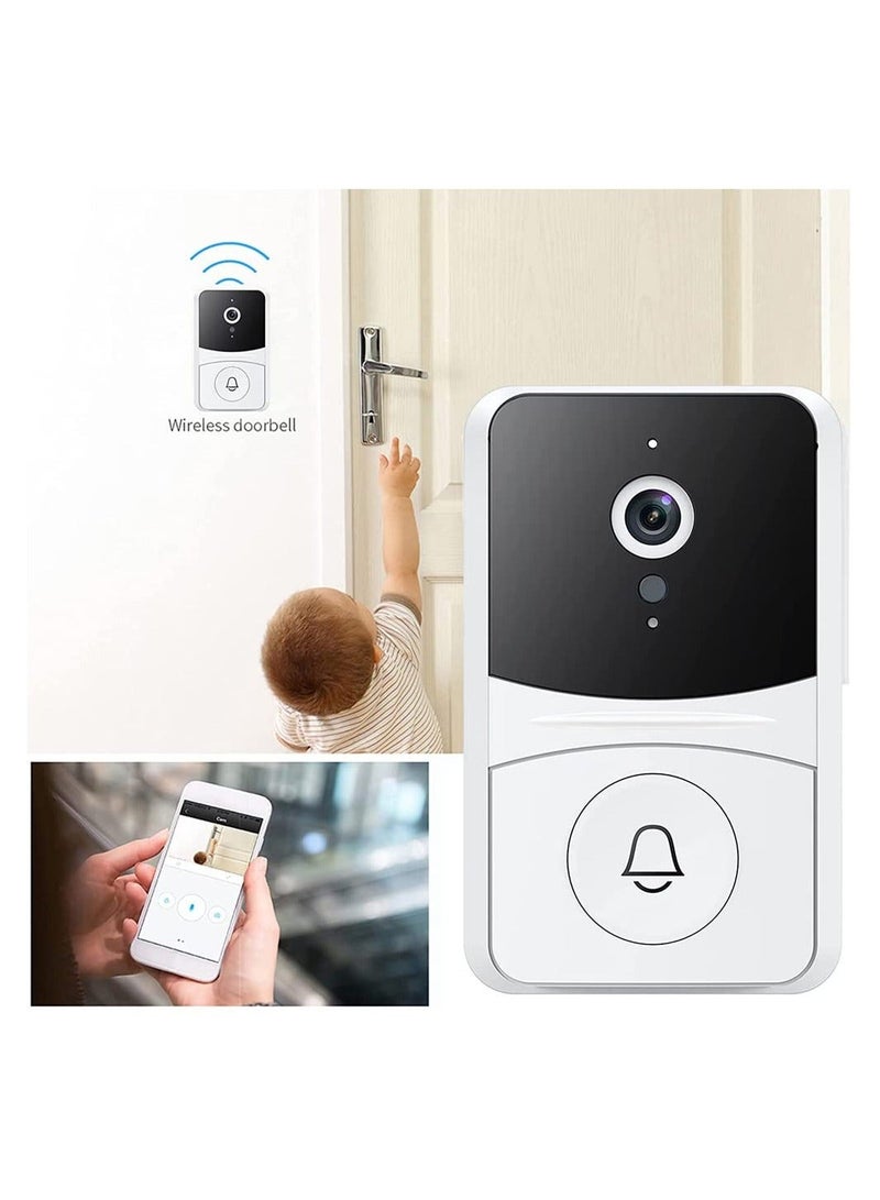 Wireless Doorbell Camera, Smart Doorbell Surveillance, 2-Way Audio for IOS & Android Phone, 720P, Night Vision Home Doorbell Camera for Homes, Apartments, Offices, 2.4Ghz WiFi Only - Image 2