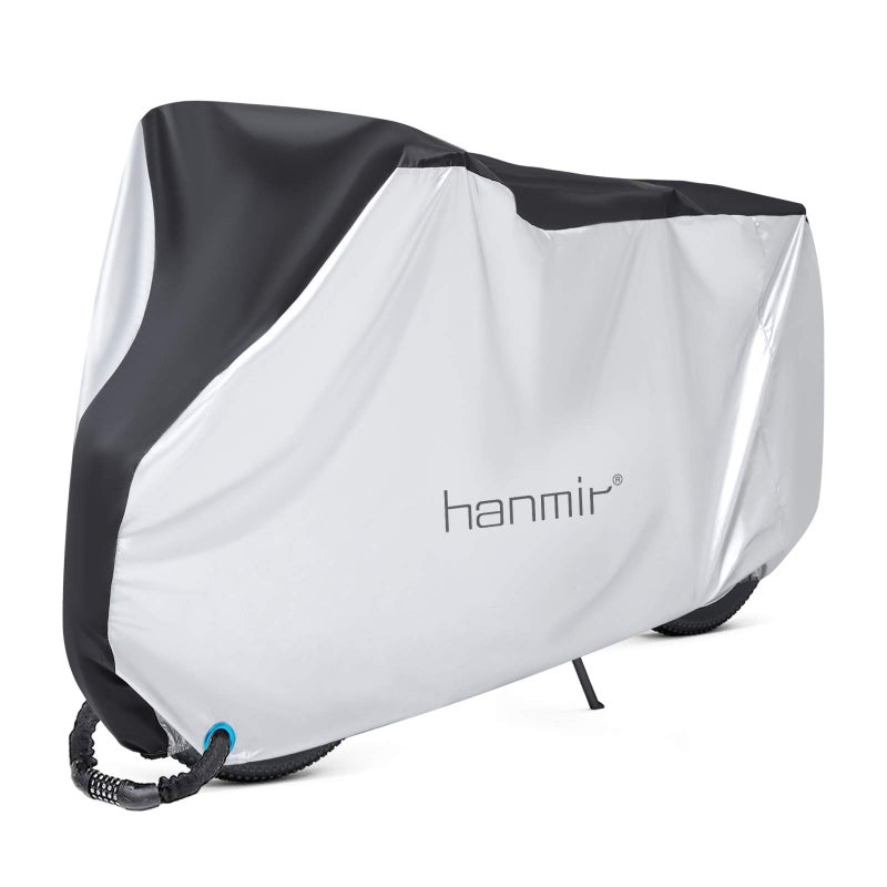 hanmir Bike Cover,Waterproof Outdoor Bicycle Cover Anti Dust Rain Snow UV, Bike Rain Cover for Mountain, Road & Heavy Duty Bikes with Lock Holes & Storage Bag - Image 1