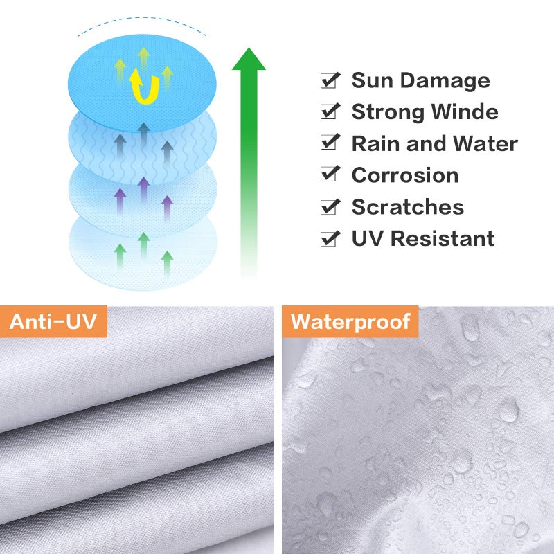 hanmir Bike Cover,Waterproof Outdoor Bicycle Cover Anti Dust Rain Snow UV, Bike Rain Cover for Mountain, Road & Heavy Duty Bikes with Lock Holes & Storage Bag - Image 5