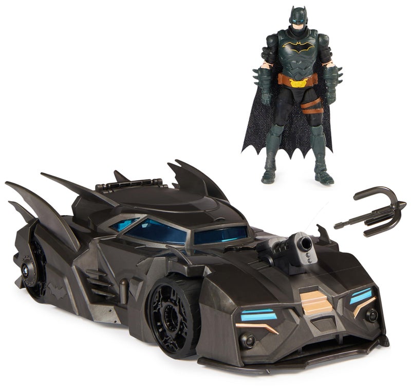 DC Comics, Crusader Batmobile Playset with Exclusive 4-inch Batman Figure, 3 Super-Villain Paper Figures, Kids Toys for Boys and Girls Ages 4+ - Image 1
