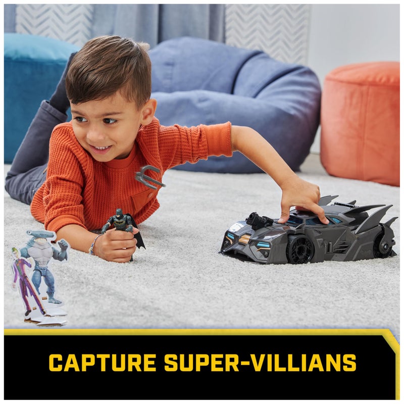 DC Comics, Crusader Batmobile Playset with Exclusive 4-inch Batman Figure, 3 Super-Villain Paper Figures, Kids Toys for Boys and Girls Ages 4+ - Image 4