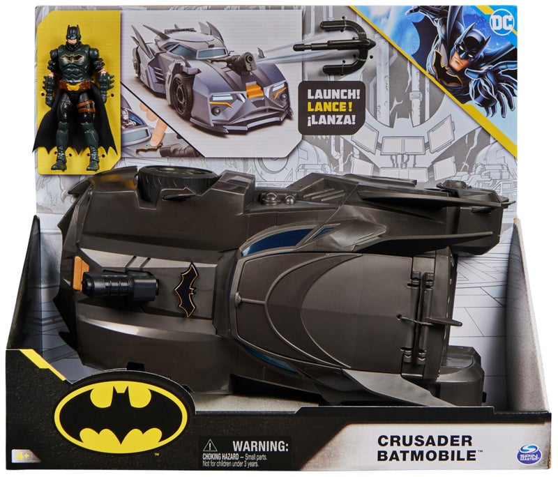 DC Comics, Crusader Batmobile Playset with Exclusive 4-inch Batman Figure, 3 Super-Villain Paper Figures, Kids Toys for Boys and Girls Ages 4+ - Image 2