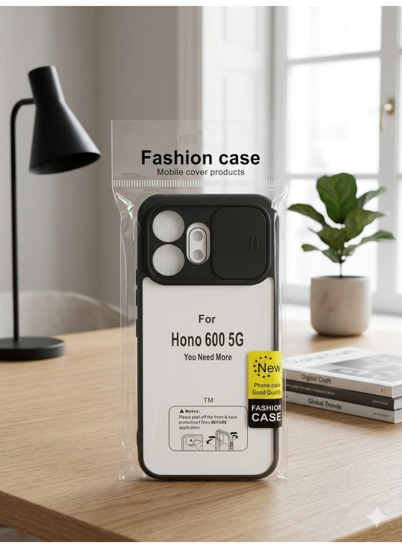 Honor 600 5G Protective Back Case - Silicone Case Cover for Honor 600 5G, Camera and Drop Protection Thin Protective Back Cover Case for Honor 600 5G  - Clear/Black