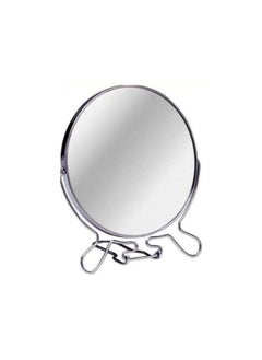 Generic Other Double-Sided Round Pedestal Mirror with Stainless Steel Floor Mount and Magnifying Effect  - Image 2
