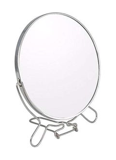 Generic Other Double-Sided Round Pedestal Mirror with Stainless Steel Floor Mount and Magnifying Effect  - Image 1