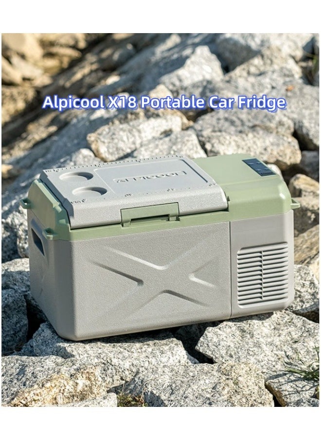 Alpicool - Alpicool X18 Portable Car Fridge, 18L，Small Fridge with Compressor Cooling,   Camping Accessories, -20°C Cooling Power! Keep Food Fresh, Enjoy Ice Drinks Anywhere，Perfect for Camping, RV Trips and Cozy Home Life - Image 1